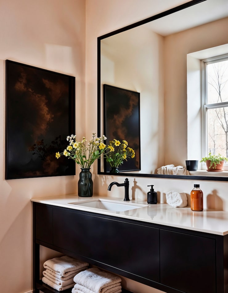 Vasque robinet miroir