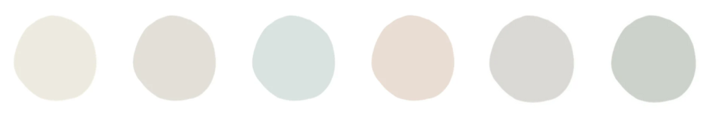 palette de couleur du style scandinave