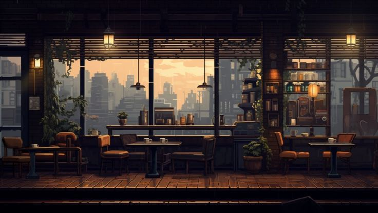 Paysage avec des décorations dans un appartement en ville