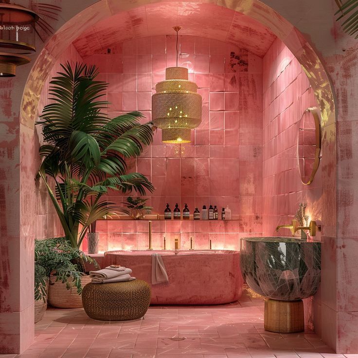 salle-de-bain-rose-type-oriental